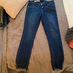Pilcro and the letterpress Blue skinny jeans
